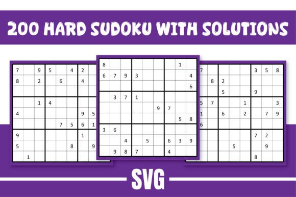 200 Hard Sudoku with Solutions