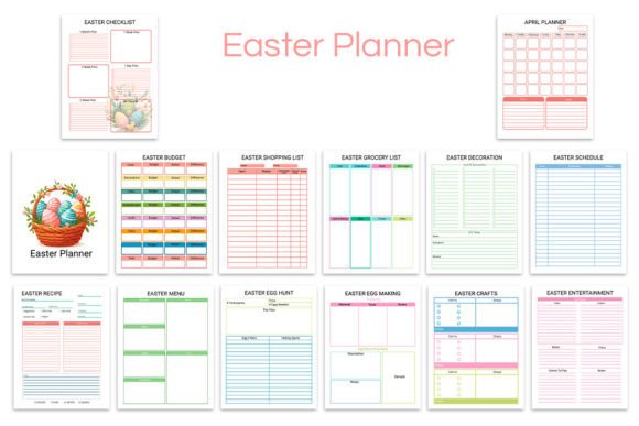 Easter Planner Graphics by Kdp Interiors