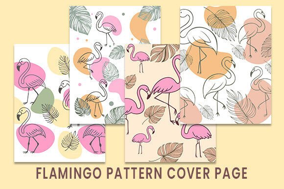 Flamingo Pattern Cover Pages: Graphics for KDP Interiors