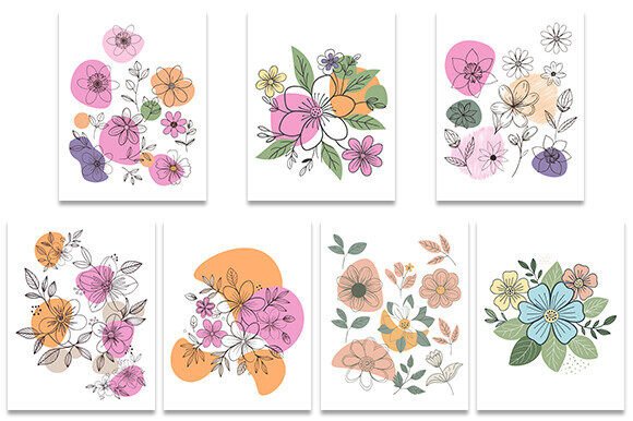 Floral Flower Pattern Cover Pages: Graphics for Kdp Interiors
