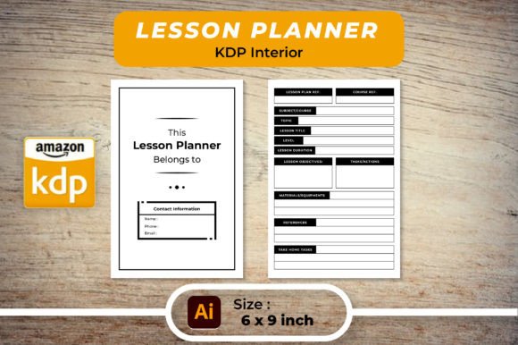 Lesson Planner Logbook KDP Interior: Graphics for Thoughtful Kdp Interiors