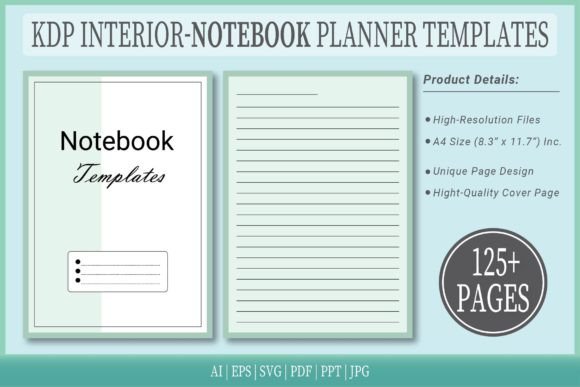 Lined Blank Notebook: Graphics & Kdp Interiors