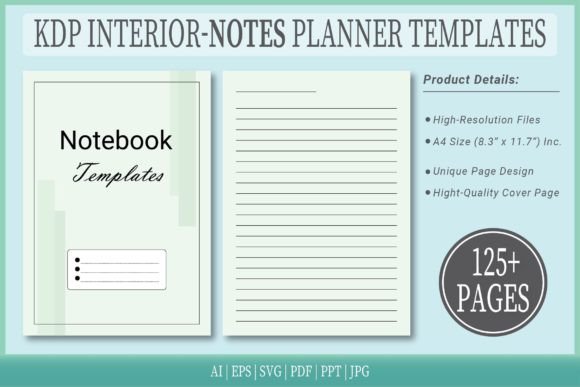 Lined Blank Notebook – KDP Interior