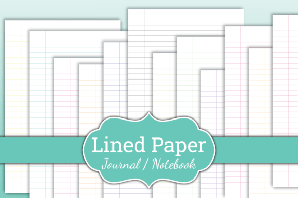 Lined Paper, Journal, Notebook Bundle: Graphics for Kdp Interiors
