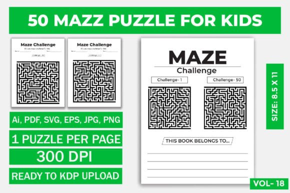 Maze Learning for Kids Adults: Graphics & Kdp Interiors