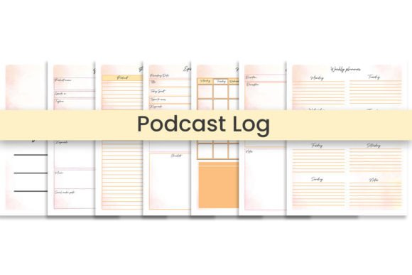 Podcast Log Graphics for KDP Interiors