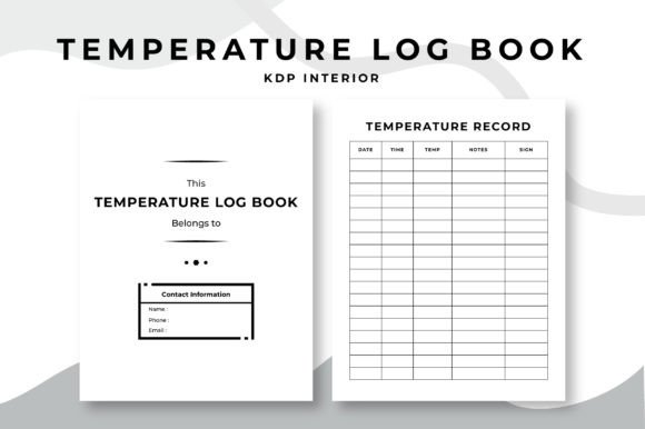 Temperature Log Book KDP Interior Graphics