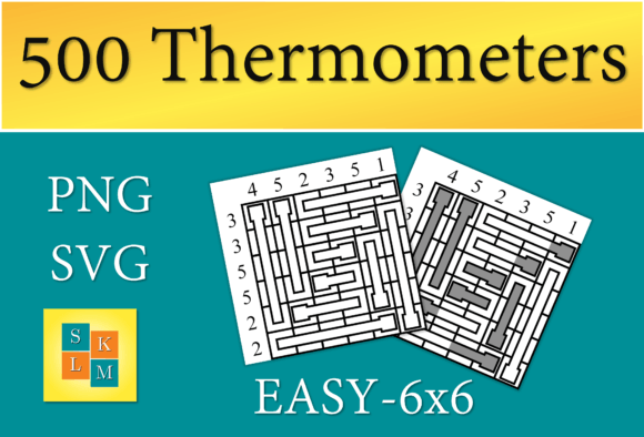 Thermometers Logic Puzzle: Graphics for KDP Interiors