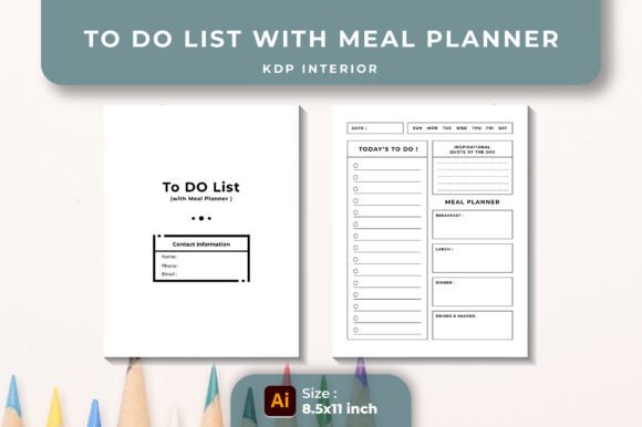 To Do List - Meal Planner KDP Interior Graphics